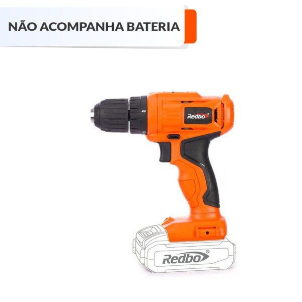 Parafusadeira Bateria 20v 10mm Cd21v-10 Redbo Sem Bateria