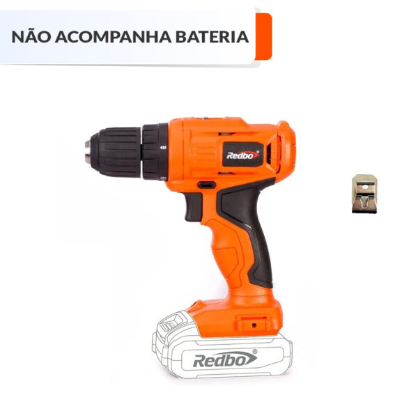 Parafusadeira Bateria 20v 10mm Cd21v-10 Redbo Sem Bateria