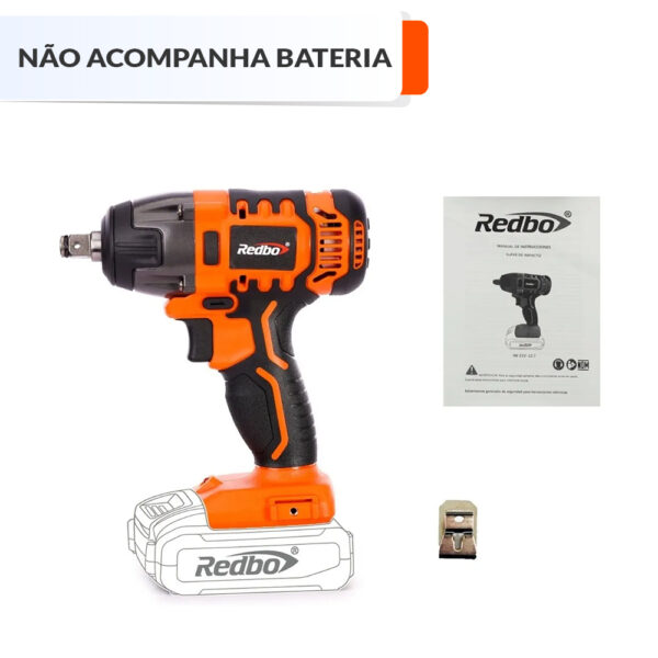 Chave Impacto 1/2  Bat 20v Redbo Iw21v-12.7 -sem Bateria