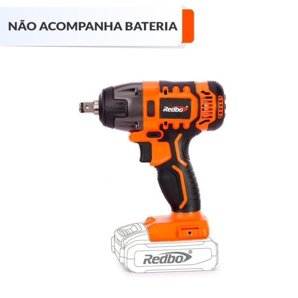 Chave Impacto 1/2  Bat 20v Redbo Iw21v-12.7 -sem Bateria