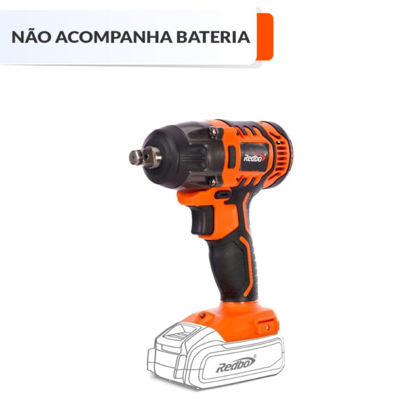 Chave Impacto 1/2  Bat 20v Redbo Iw21v-12.7 -sem Bateria